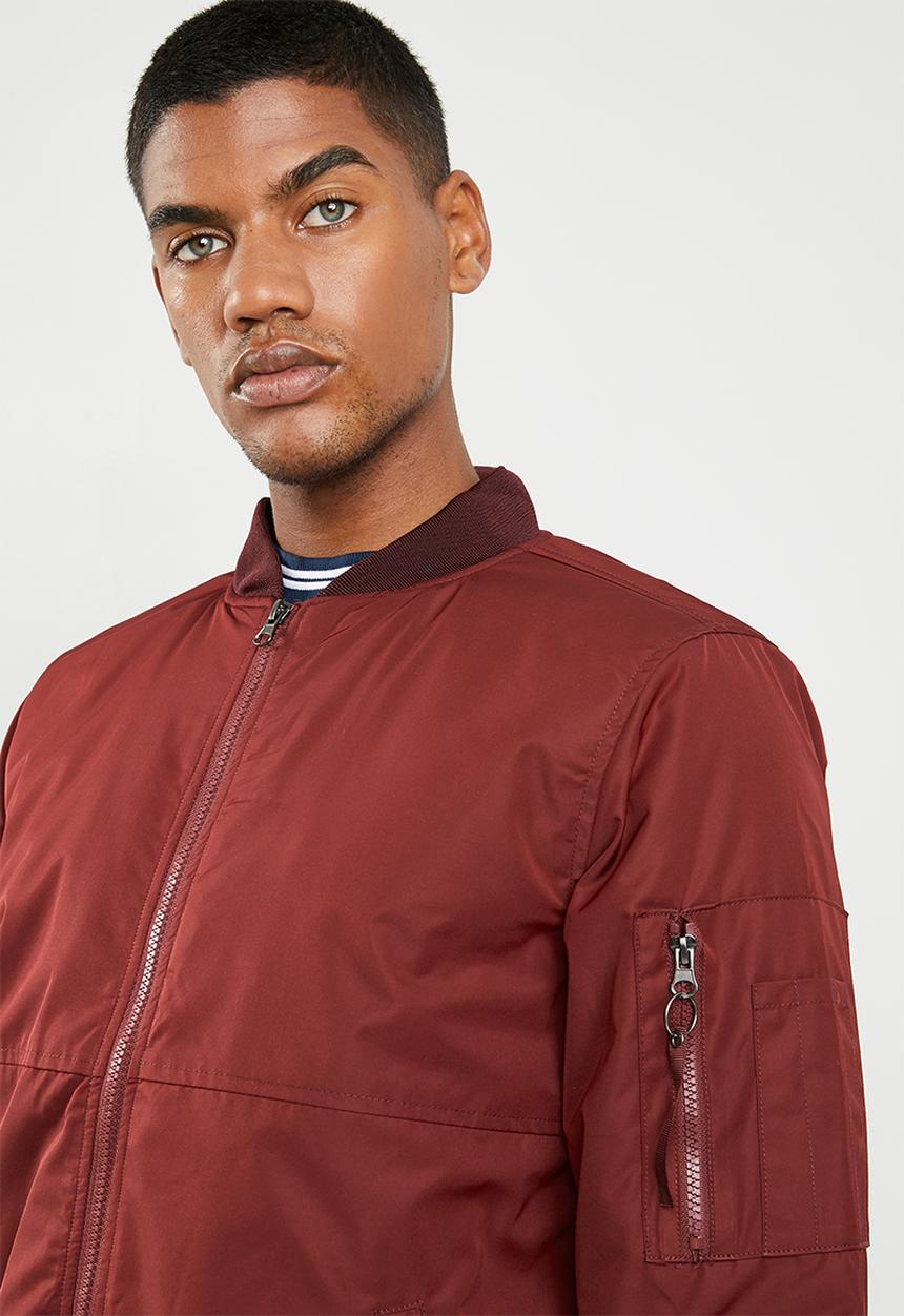 Superbalist - Padded bomber jacket - burgundy