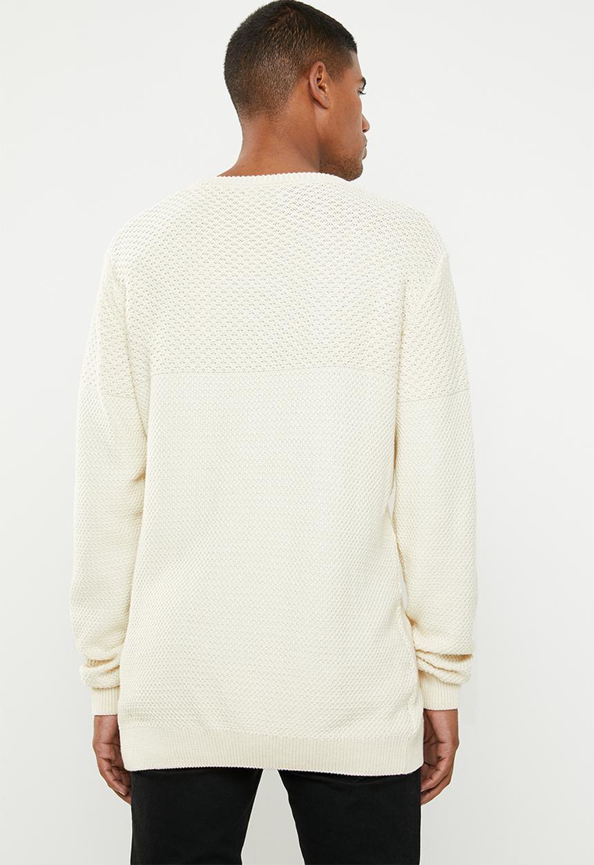 Superbalist - Relaxed fit textured knit - cream