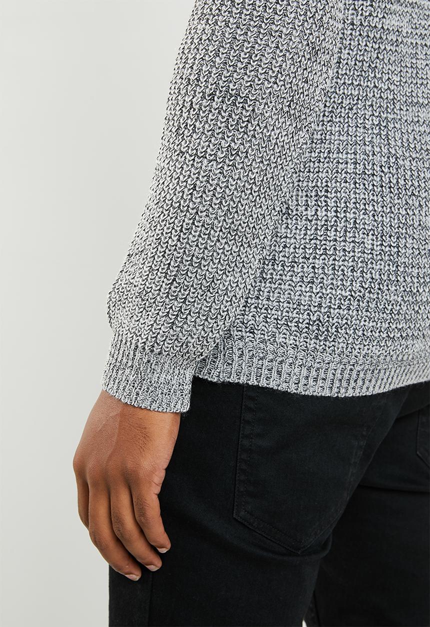 Superbalist - Chunky textured deep V-neck knit - grey