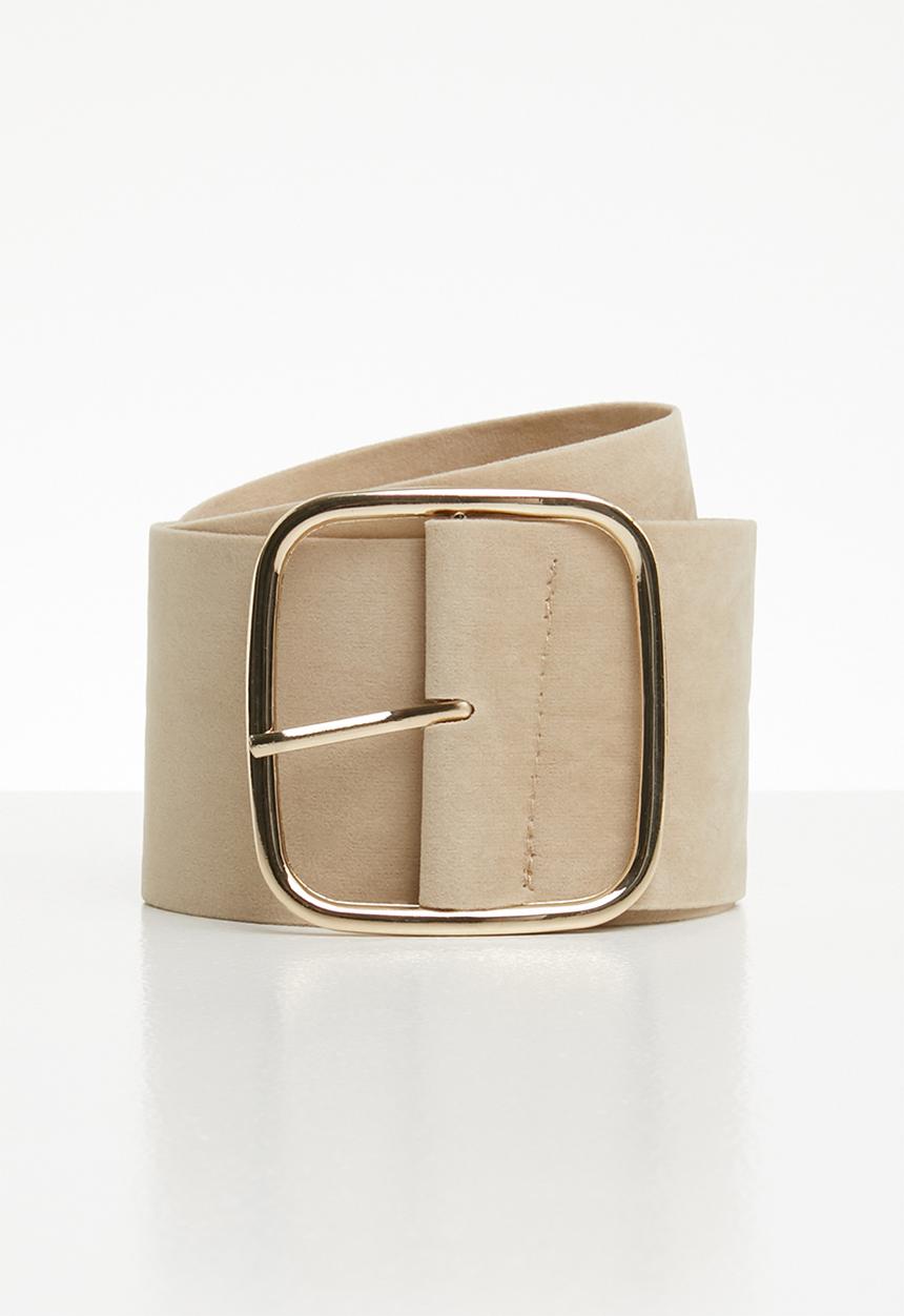 Superbalist - Oversized buckle waist belt - beige