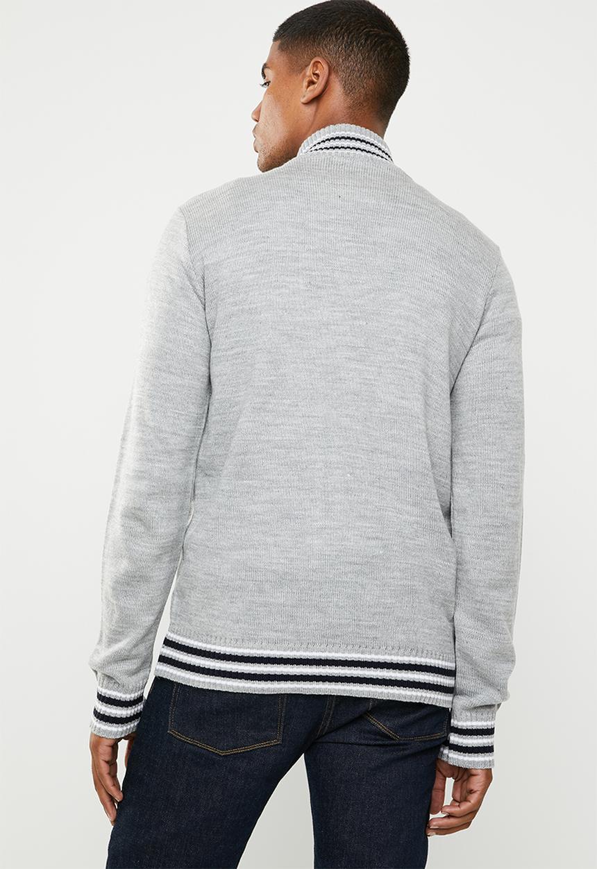 Superbalist - Zip through funnel neck knit - grey