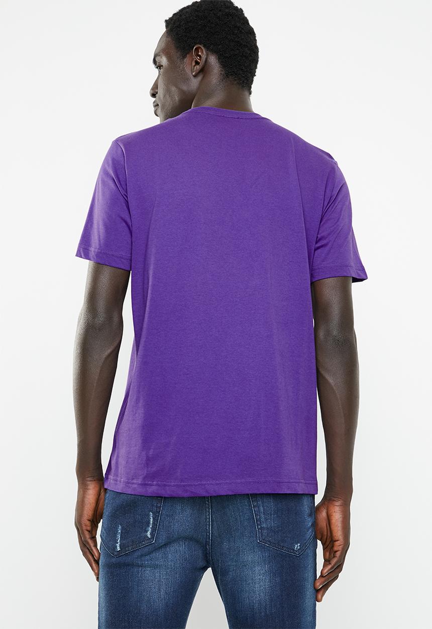 Diesel  - T-just-division logo short sleeve tee - purple