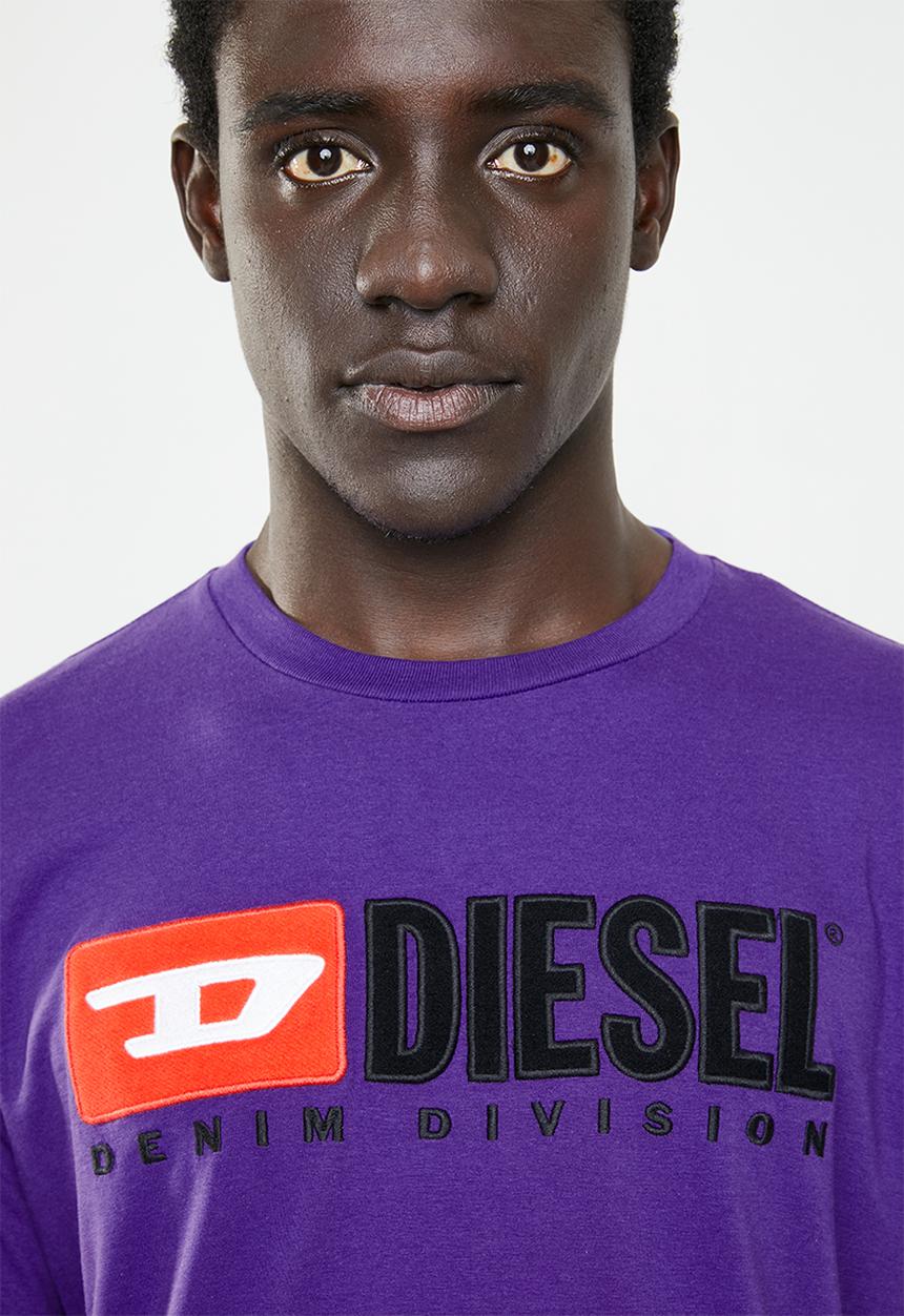 Diesel  - T-just-division logo short sleeve tee - purple