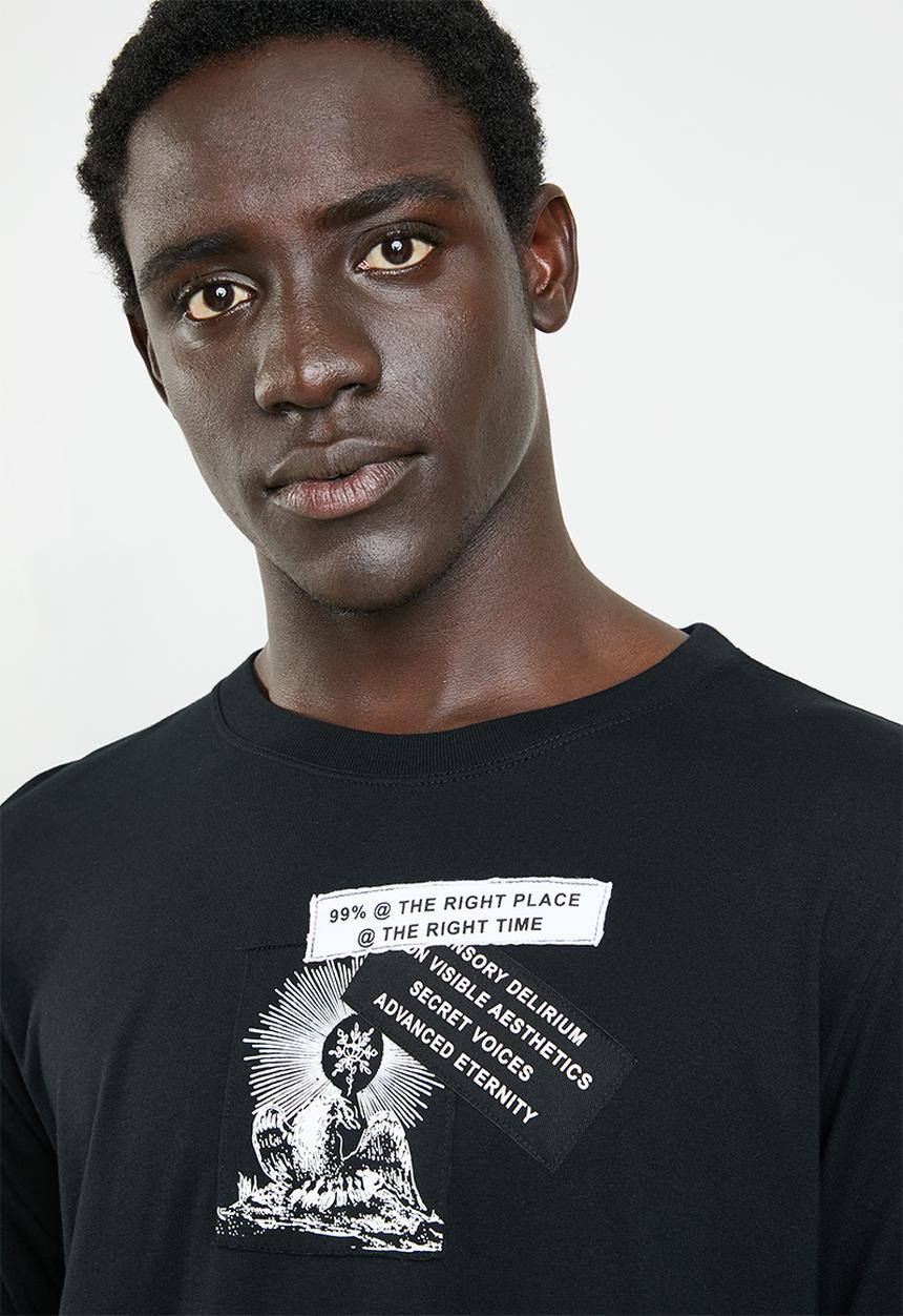 Diesel  - T-shoot-ya long sleeve tee -black & white