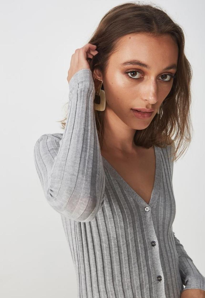 Cotton On - Quinnie cropped cardigan - grey
