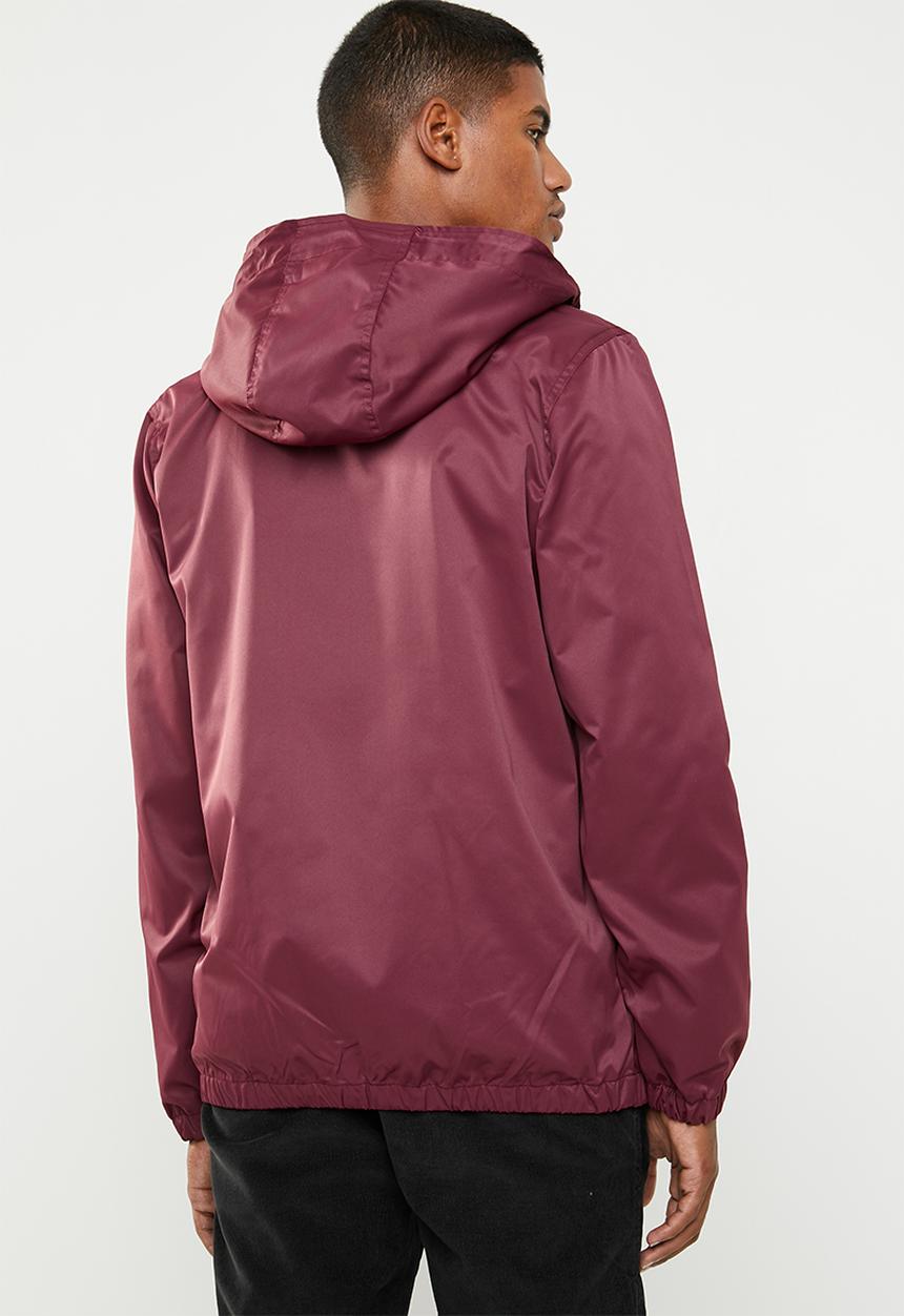 Superbalist - Zip through windbreaker - burgundy