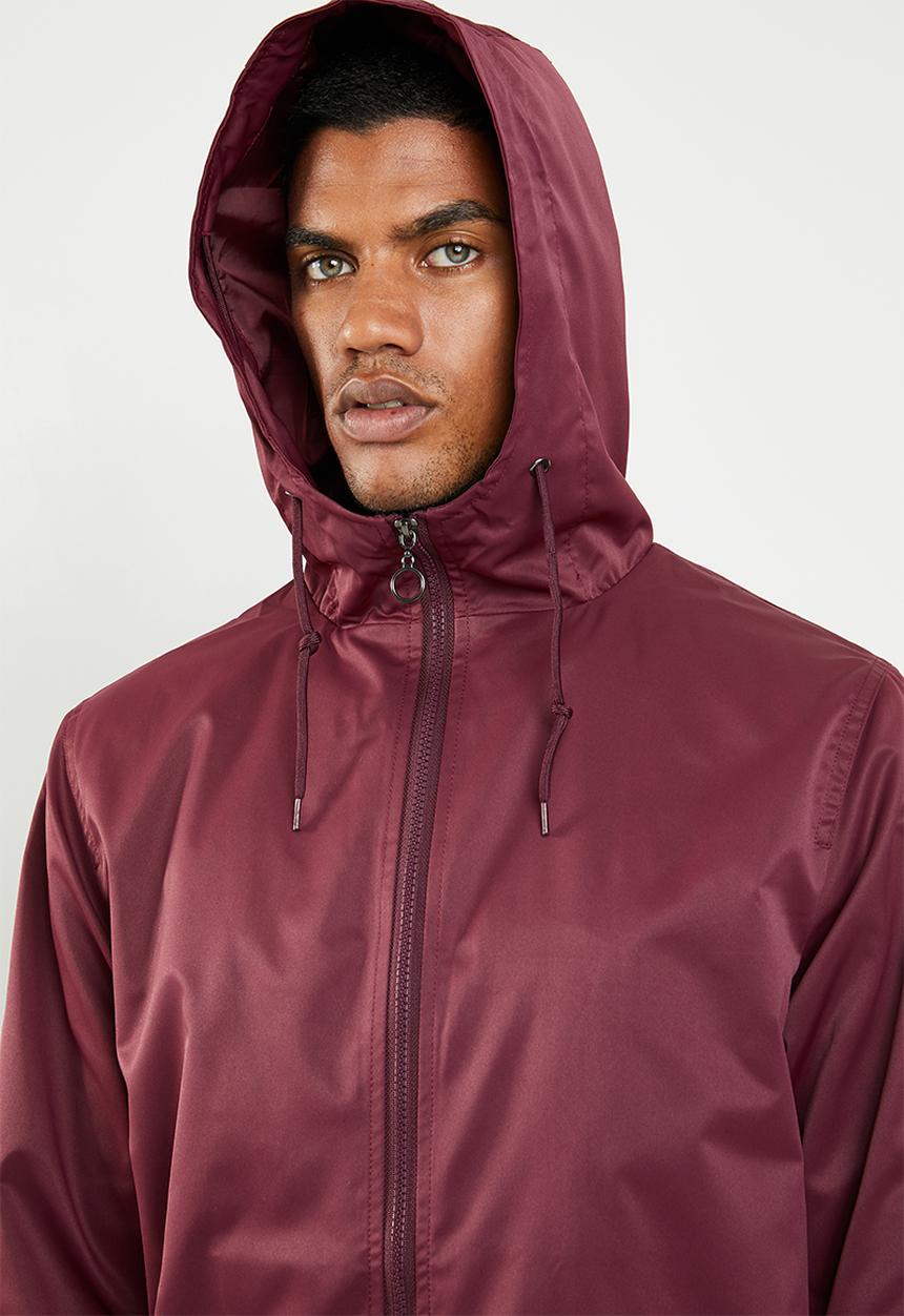 Superbalist - Zip through windbreaker - burgundy