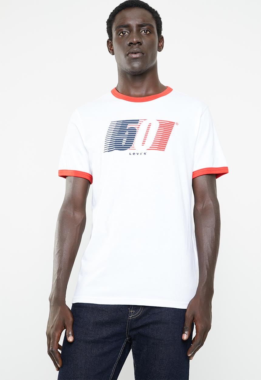 Levi’s® - Ringer tee housemark - white & red