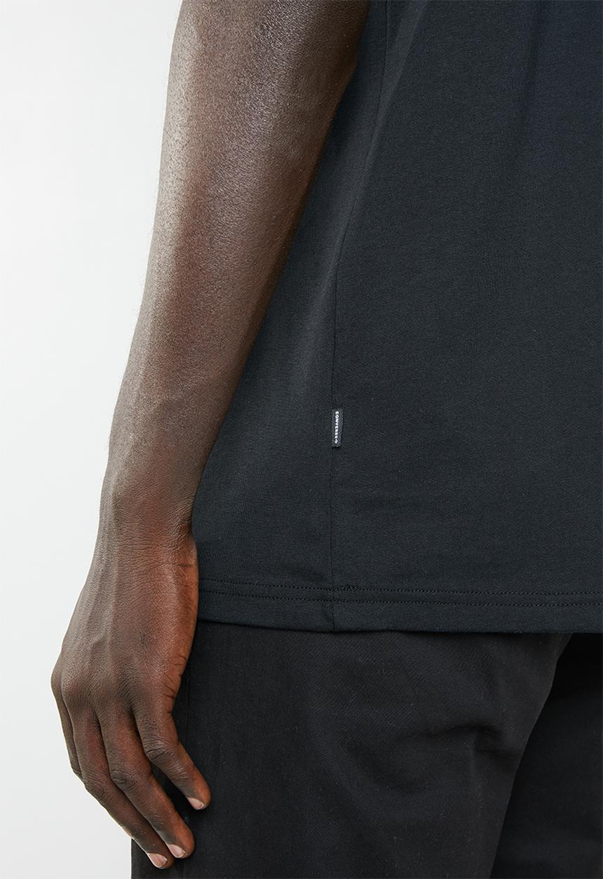 Converse - Lined star chevron tee - black