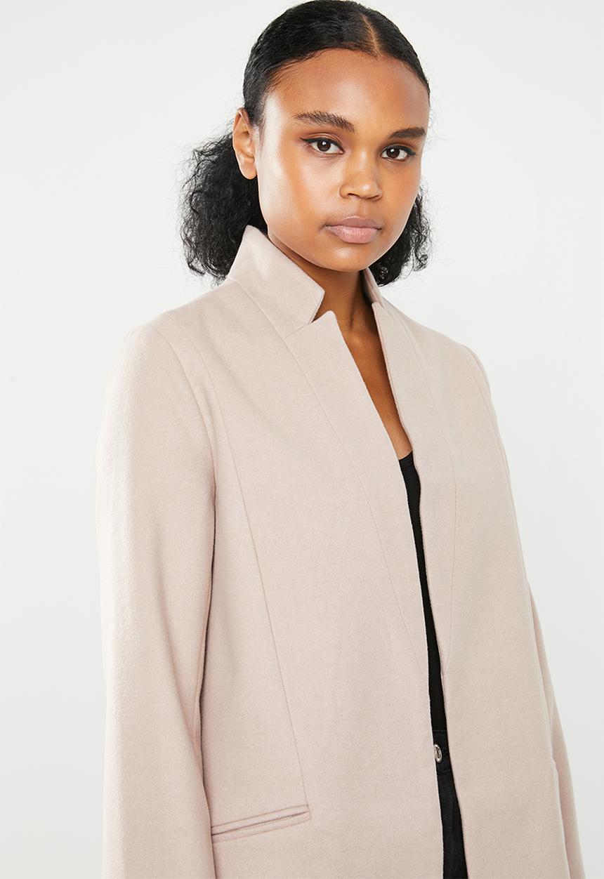 Missguided - Inverted collar formal coat - pink