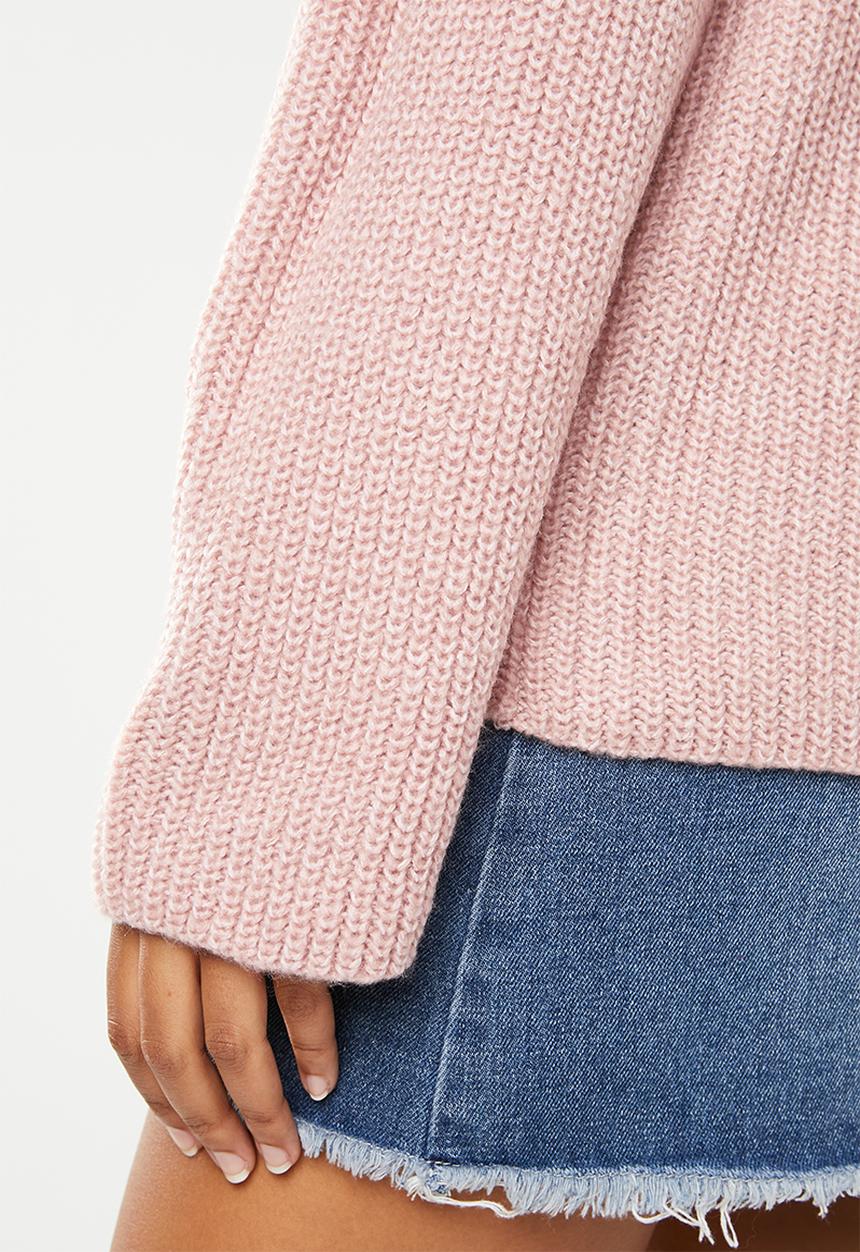 Missguided - Chevron balloon sleeve jumper - multi