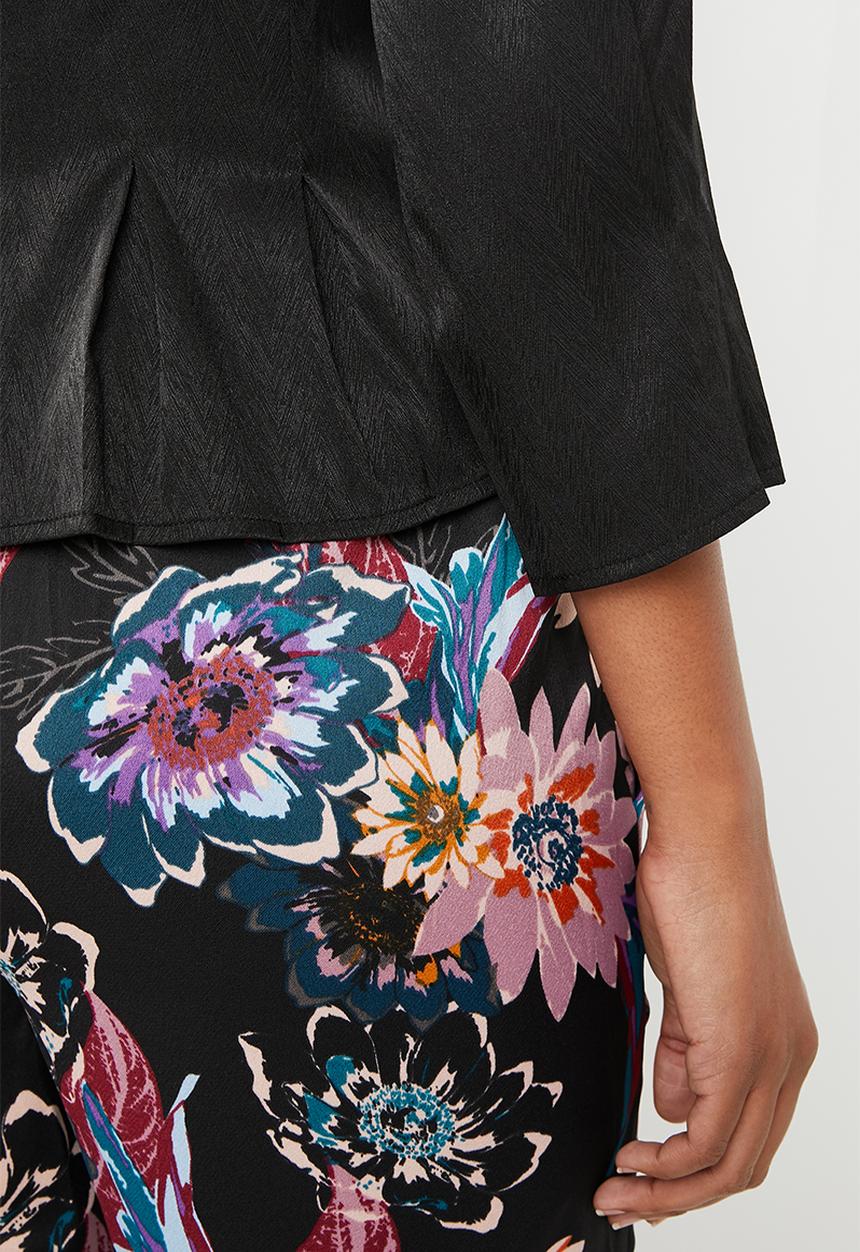 Vero Moda - Hanna button 3/4 top - black