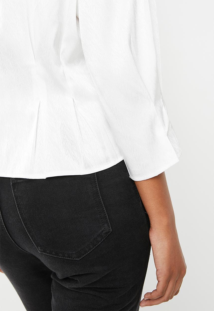 Vero Moda - Hanna button 3/4 top - white