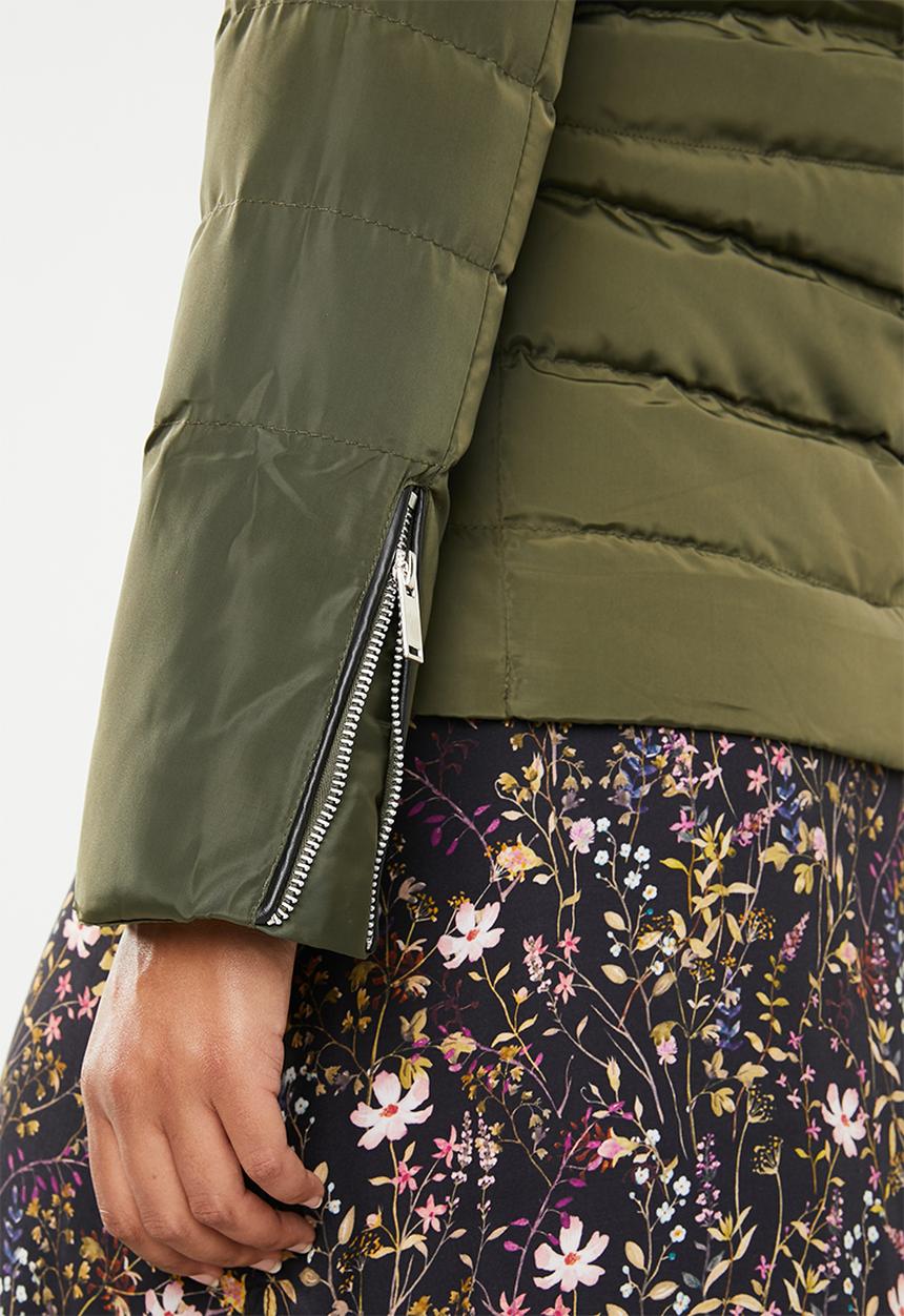 Brave Soul - Padded jacket with detachable faux fur collar - khaki
