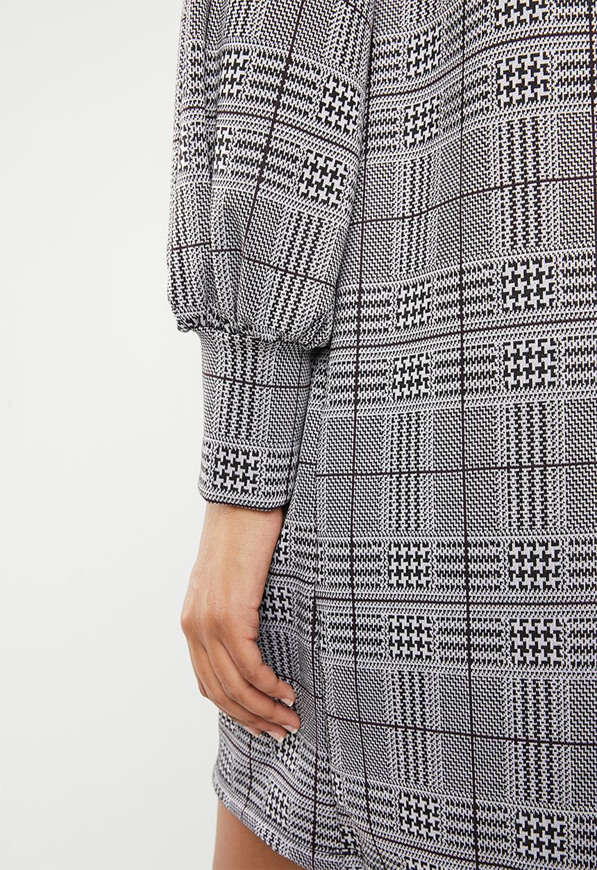 Superbalist - Check shift dress - black & white