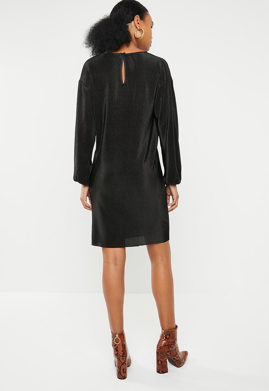 Superbalist - Plisse shift dress - black