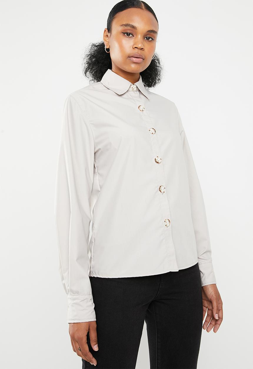 Superbalist - Structured shirt with puff sleeve - cream