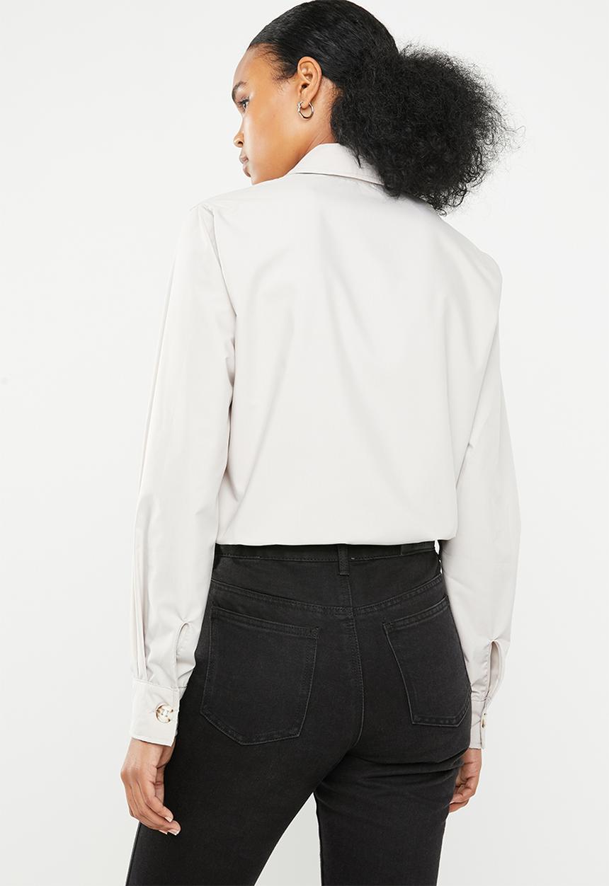 Superbalist - Structured shirt with puff sleeve - cream