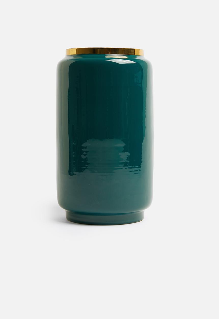 Present Time - Flare vase - enamel green