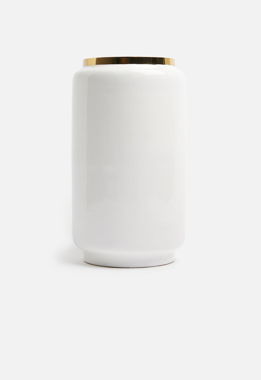 Present Time - Flare vase - enamel white