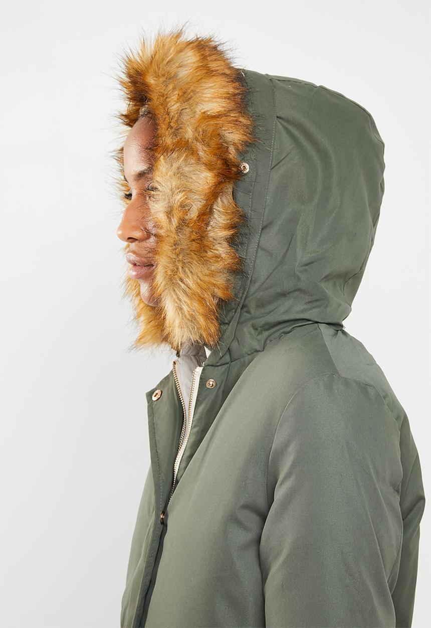 Brave Soul - Padded reversible jacket  - khaki & neutral