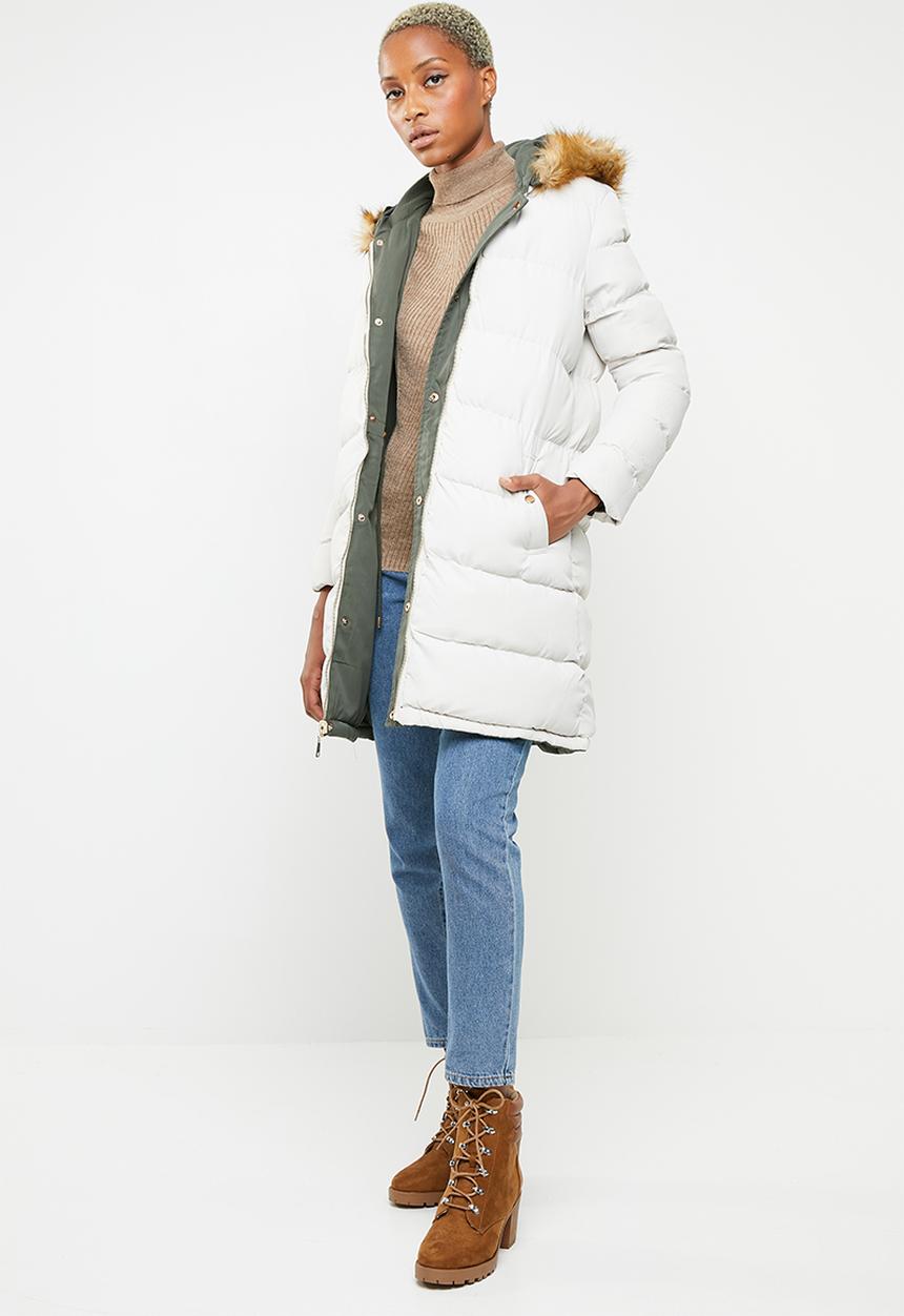 Brave Soul - Padded reversible jacket  - khaki & neutral
