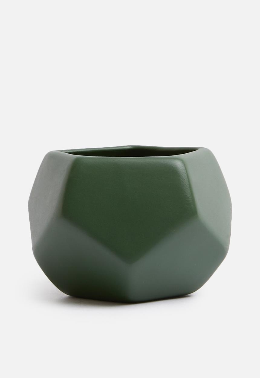 Grey Gardens - Hex mini vase - forest green