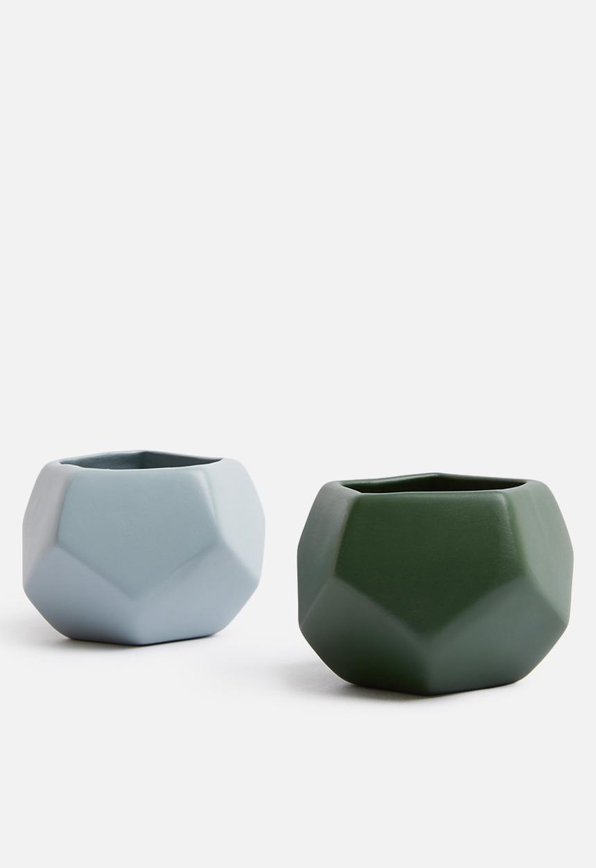 Grey Gardens - Hex mini vase - forest green
