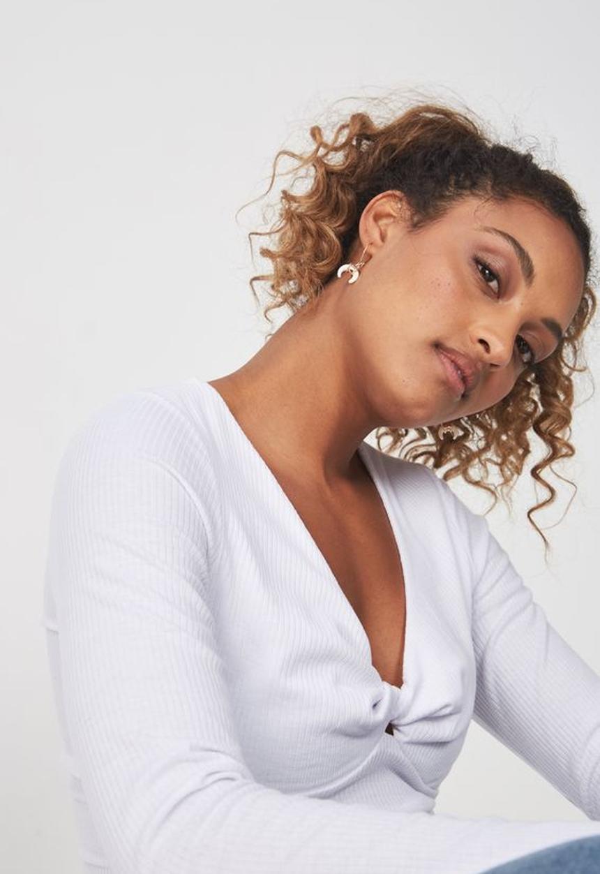 Cotton On - Brooke long sleeve top - white