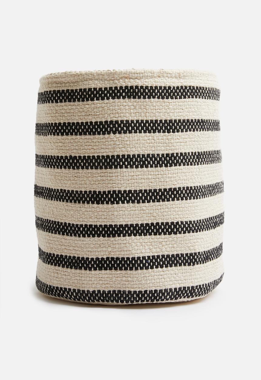 Sixth Floor - Sona cotton basket - black/white