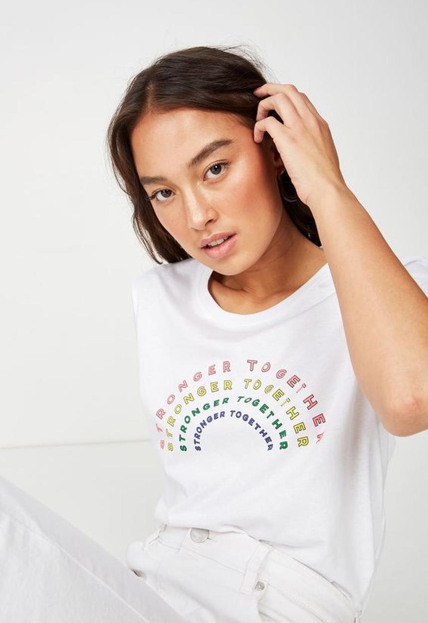 Cotton On - Classic slogan tee - white