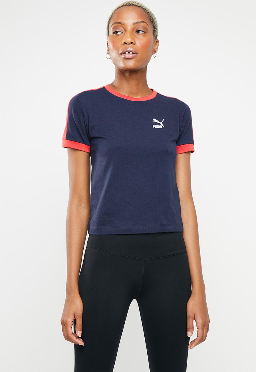 PUMA - Classics tight T7 tee - navy