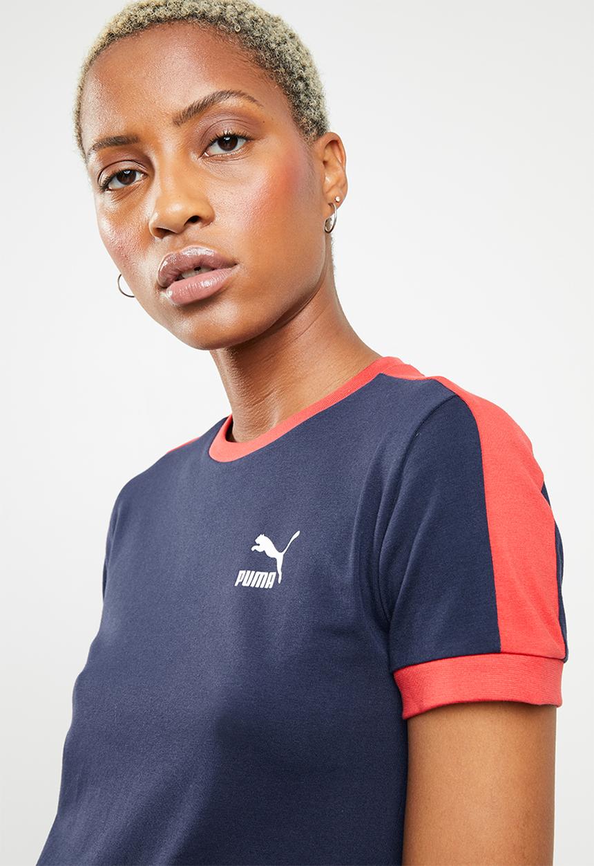 PUMA - Classics tight T7 tee - navy