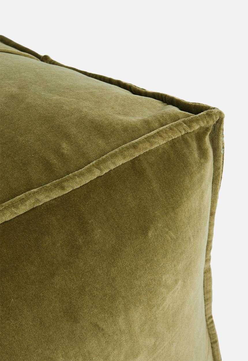 Sixth Floor - Venice velvet ottoman - green