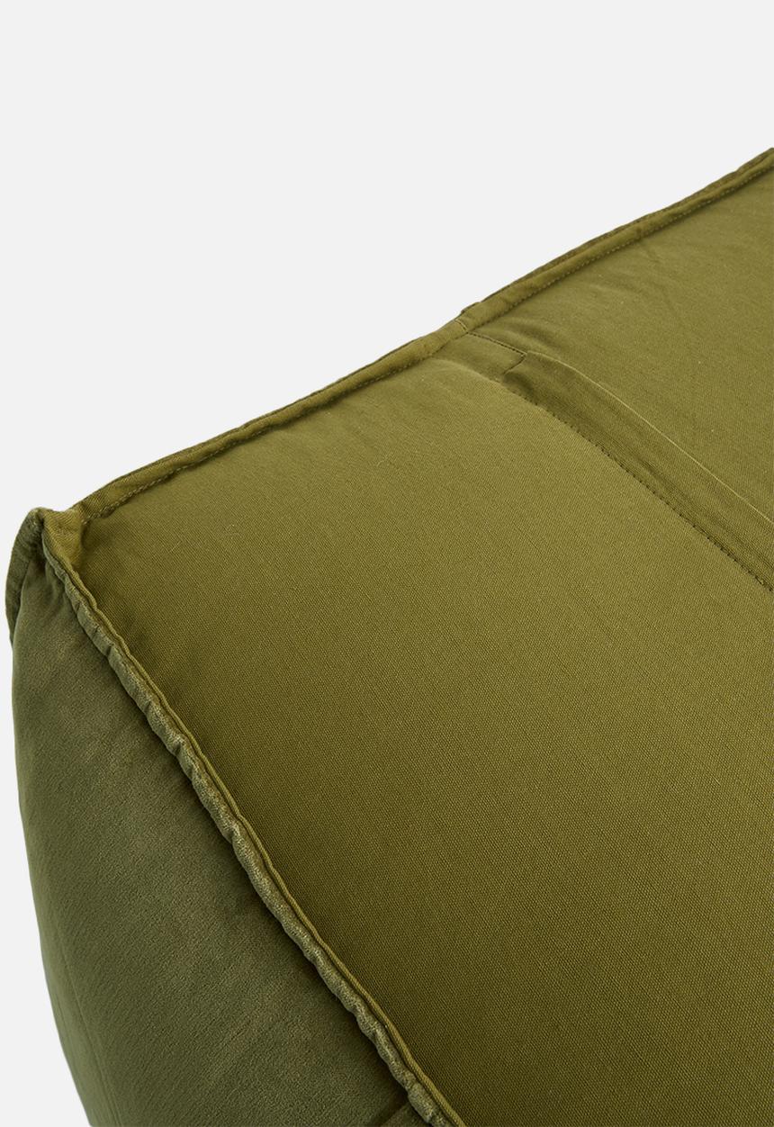 Sixth Floor - Venice velvet ottoman - green