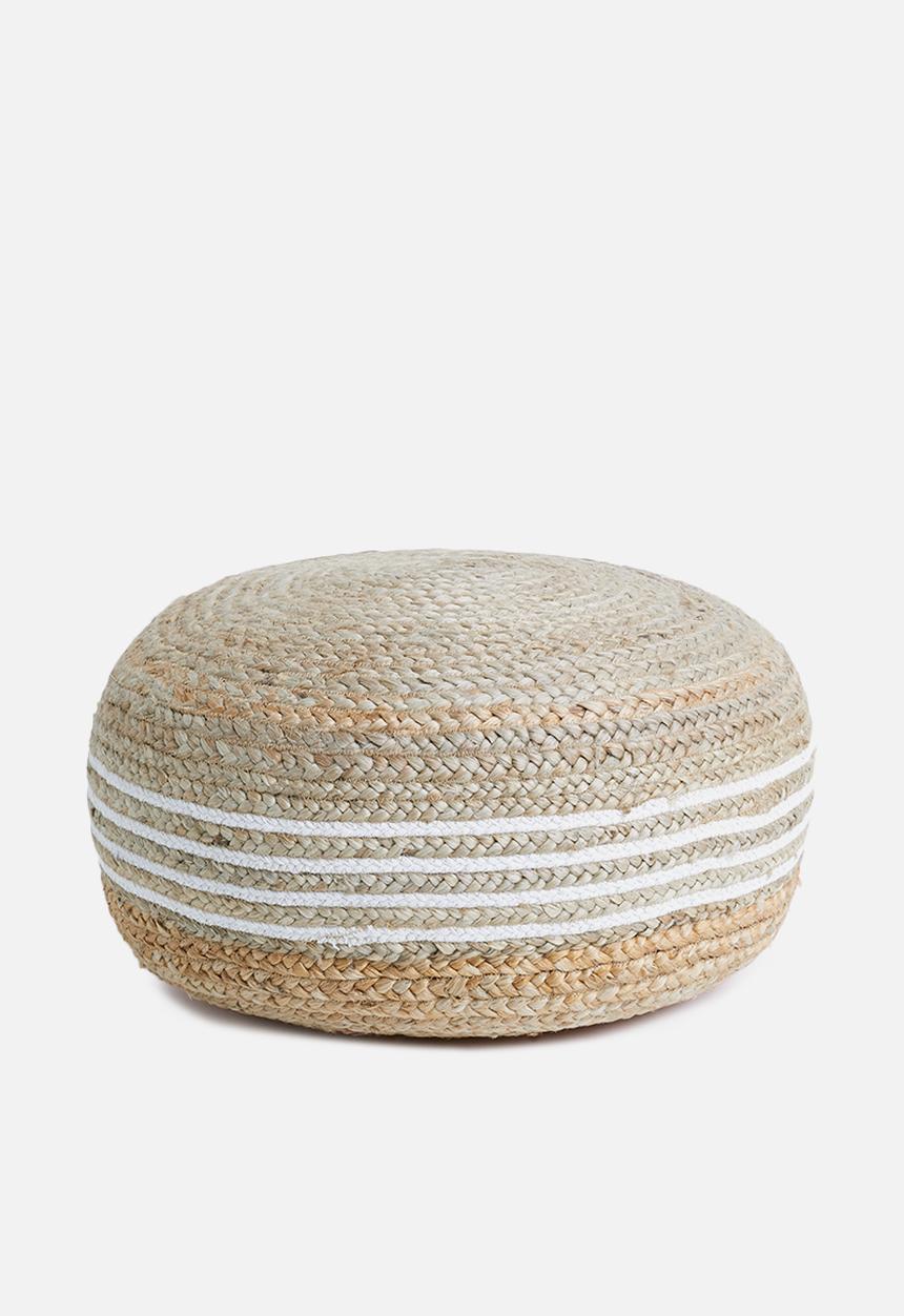 Sixth Floor - Brea jute ottoman