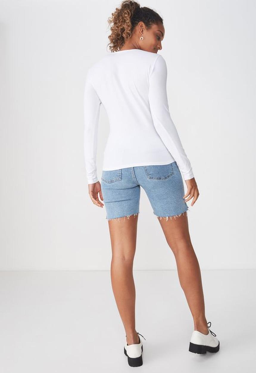 Cotton On - Everyday V-neck top - white
