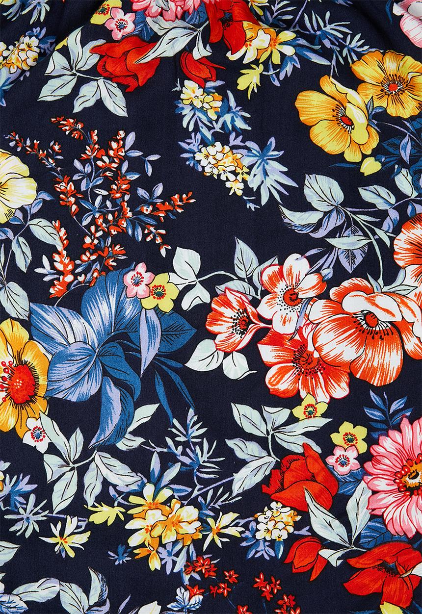 Revenge - Dark floral gypsy top -multi