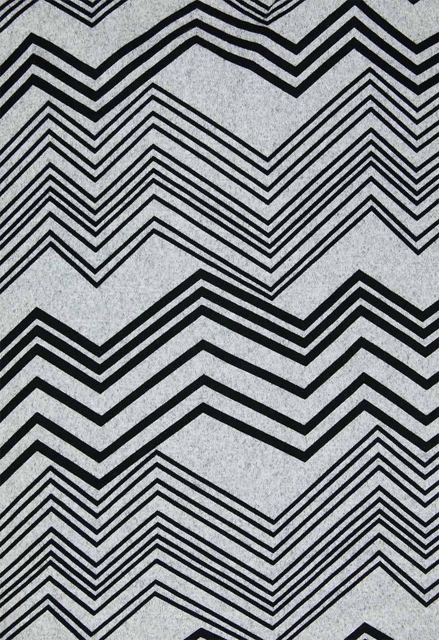 Revenge - Zip through zig zag top - grey