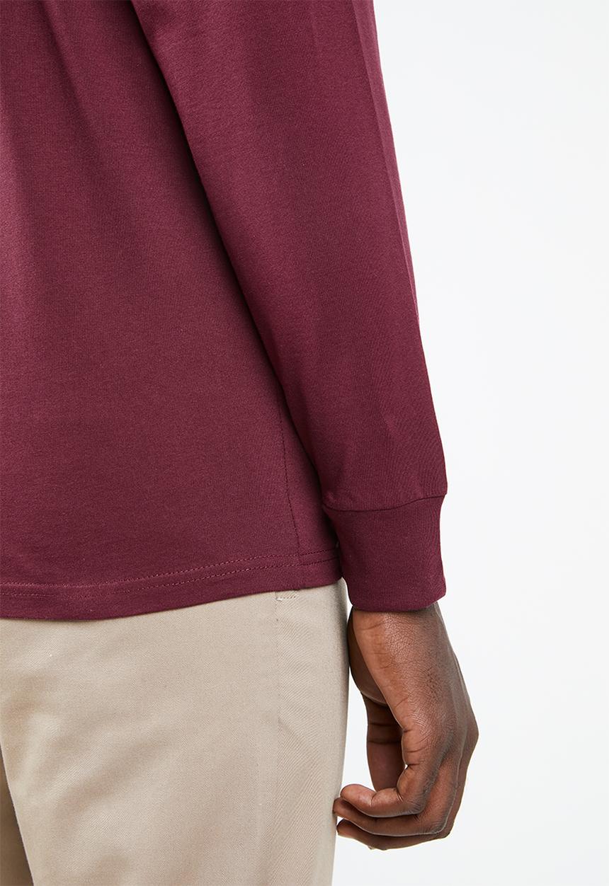 Vans - Vans classic long sleeve tee - burgundy & white
