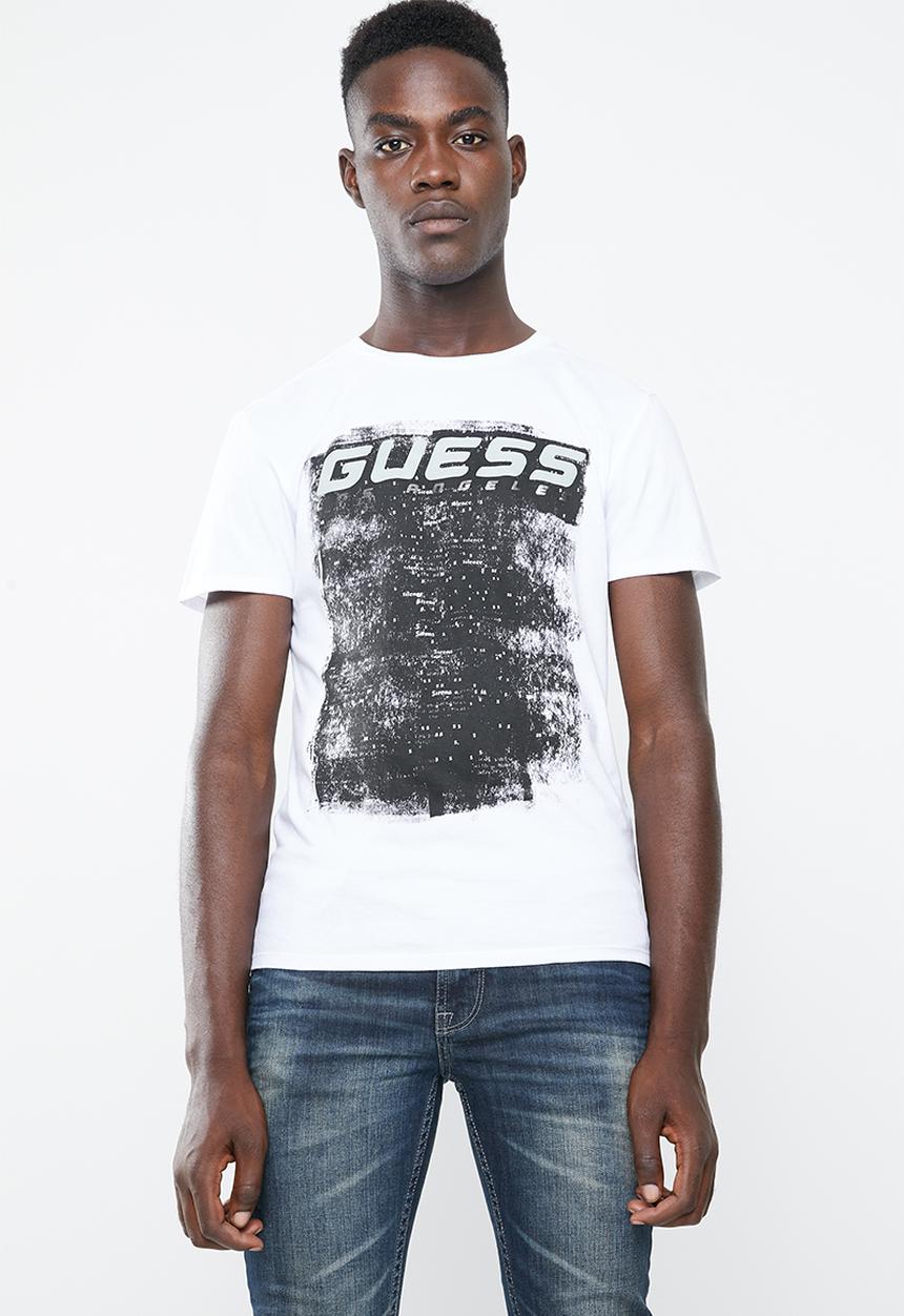 GUESS - Guess black out short sleeve tee - white