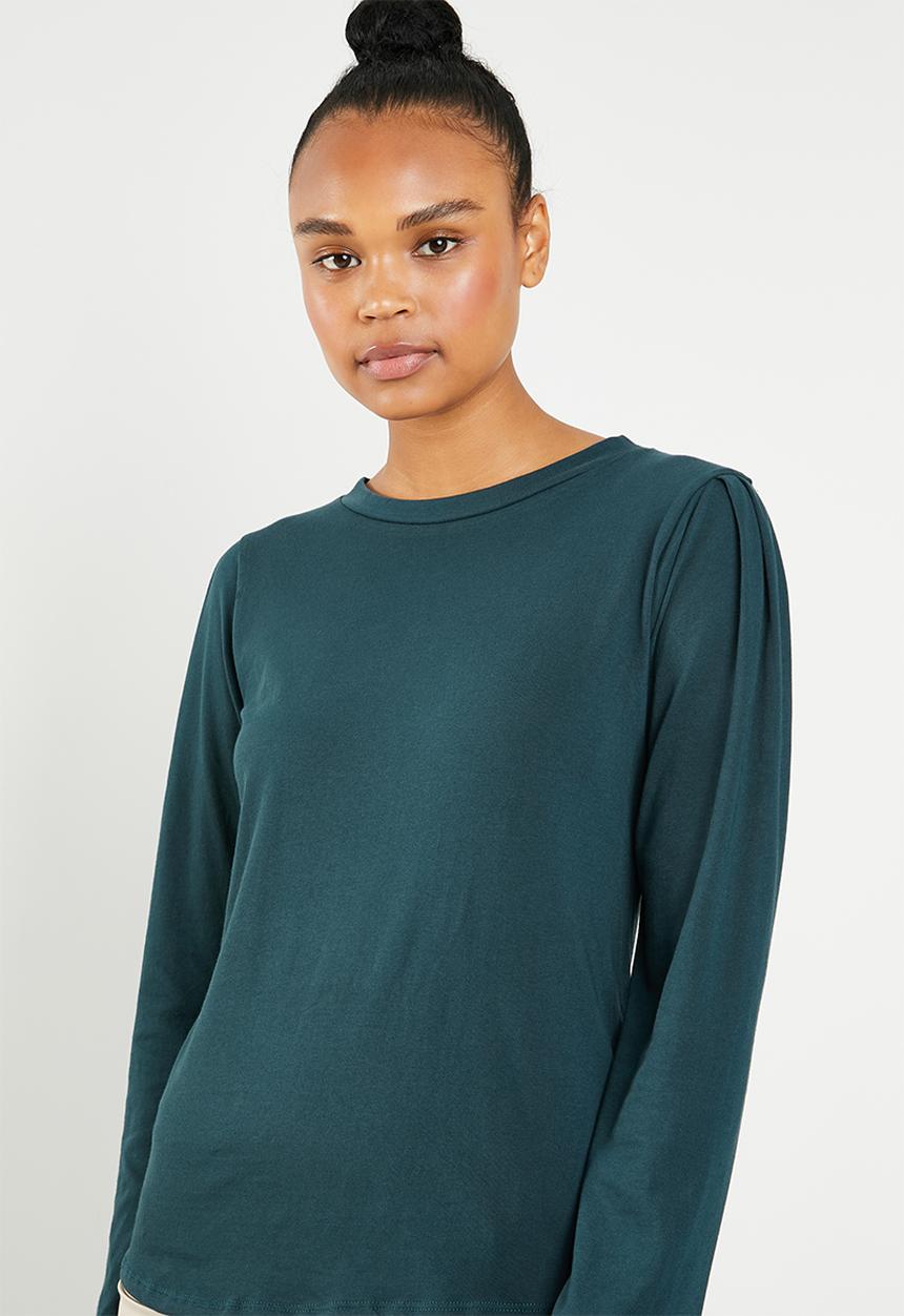Superbalist - 2 Pack puff sleeve top - grey  & blue 