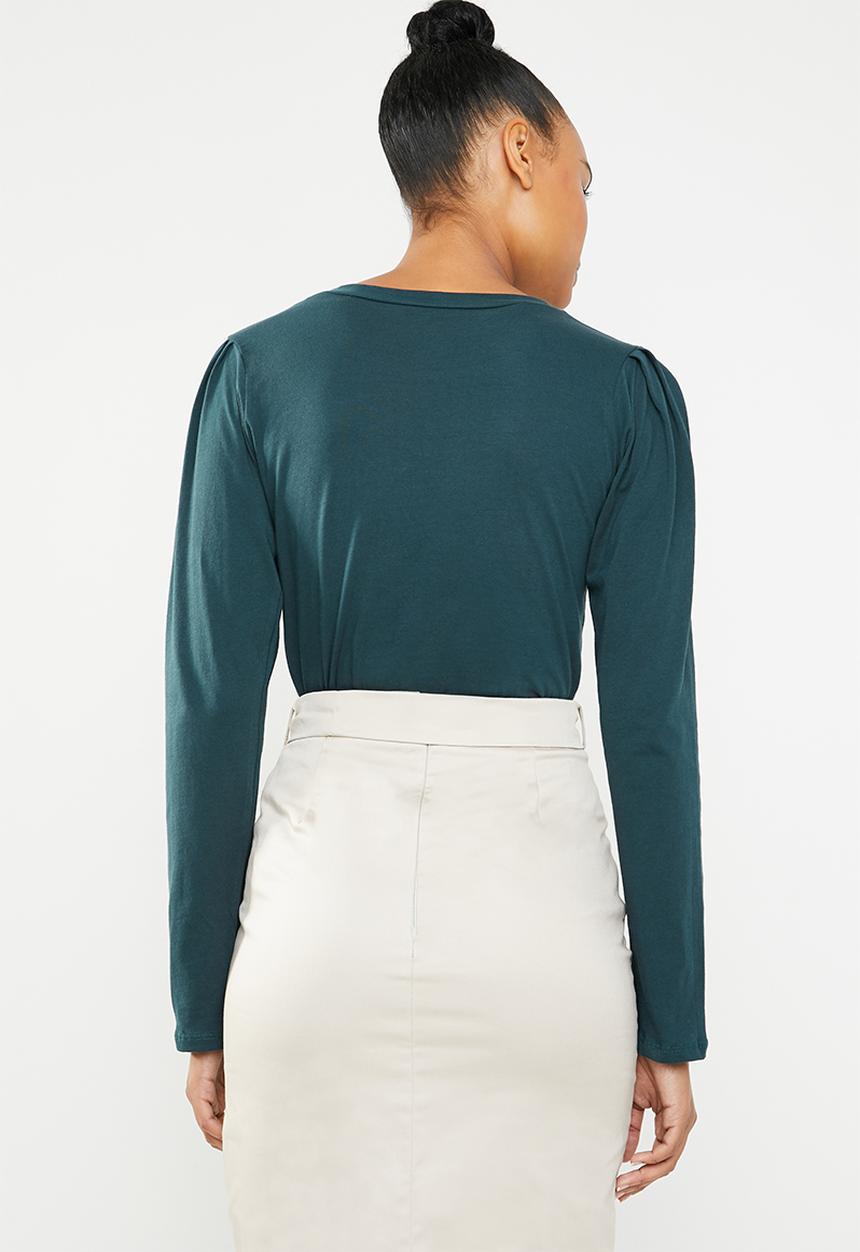Superbalist - 2 Pack puff sleeve top - grey  & blue 