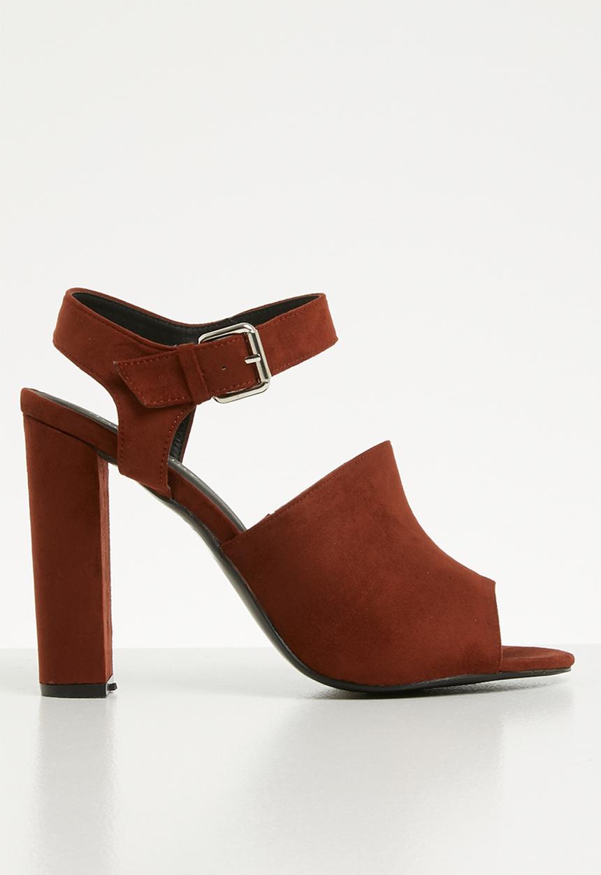 dailyfriday - Ankle strap block heel - burgundy