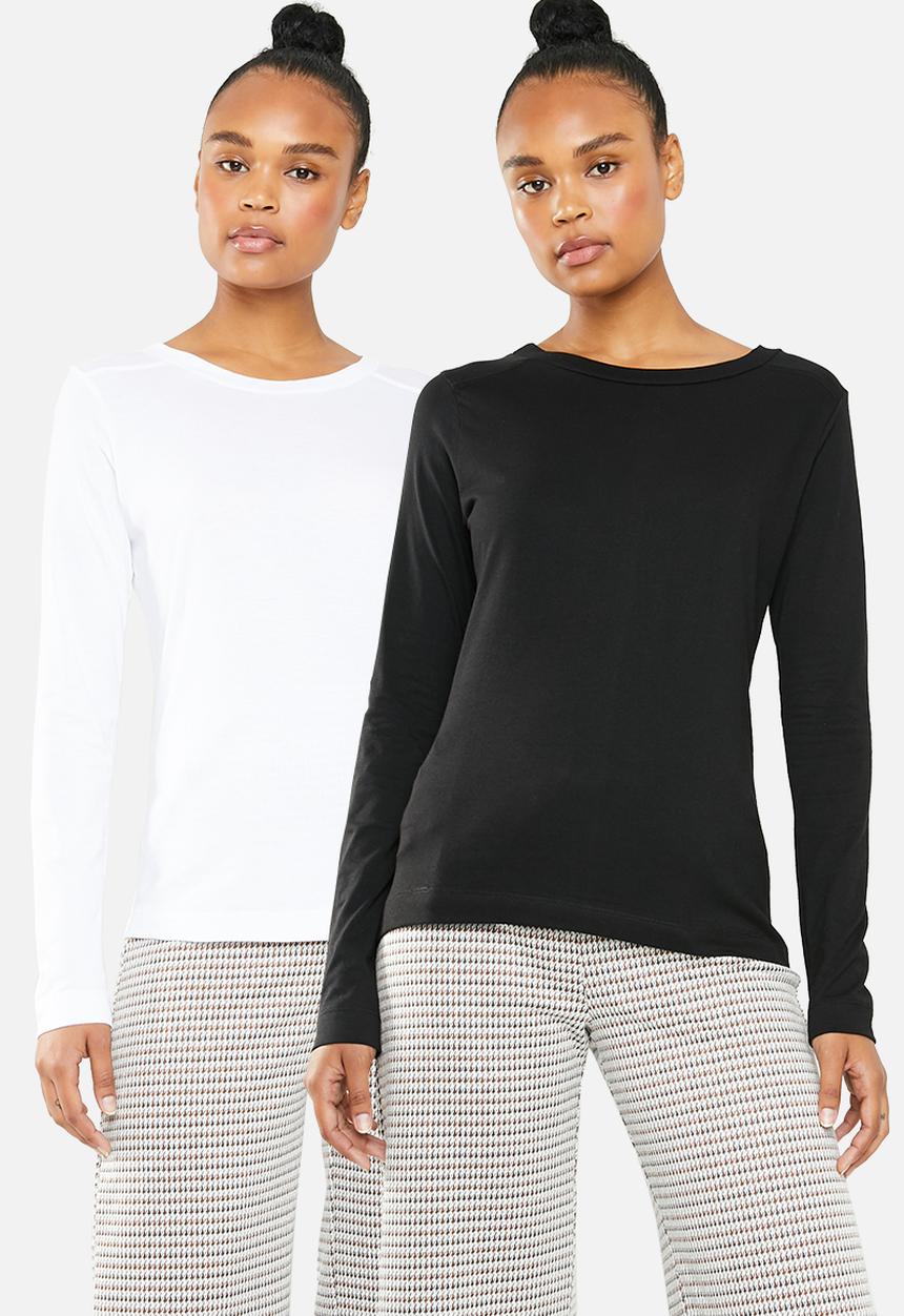 Superbalist - 2 Pack crew neck tee - black & white