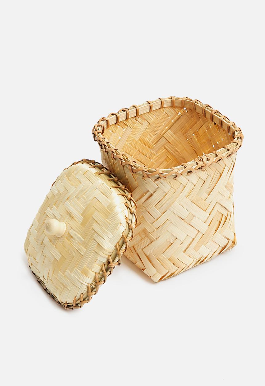 Sixth Floor - Small bamboo basket set of 2 - natural