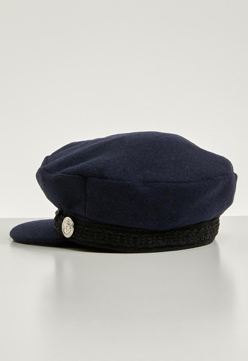 Superbalist - Rope trim baker boy cap -  navy