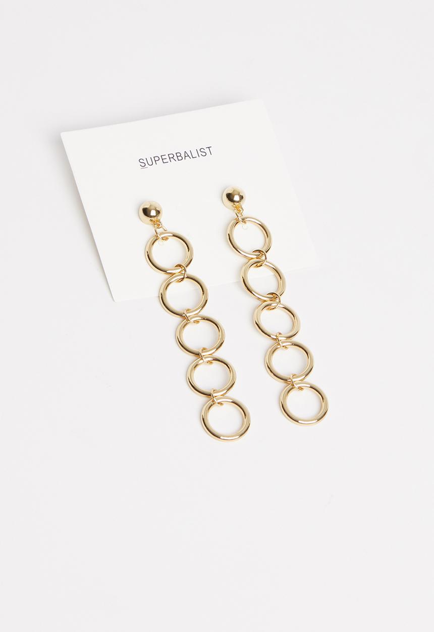 Superbalist - Elsa link drop earrings - gold