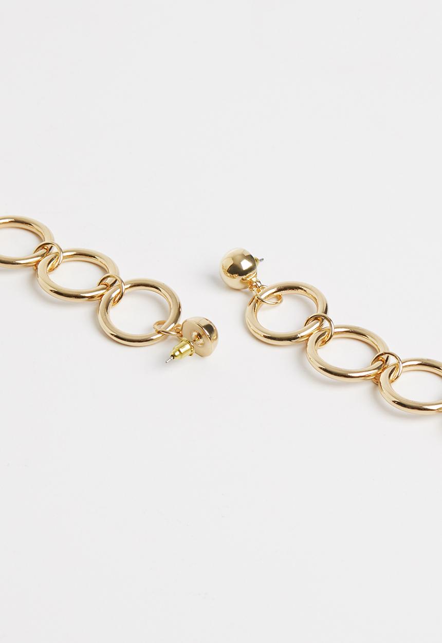 Superbalist - Elsa link drop earrings - gold