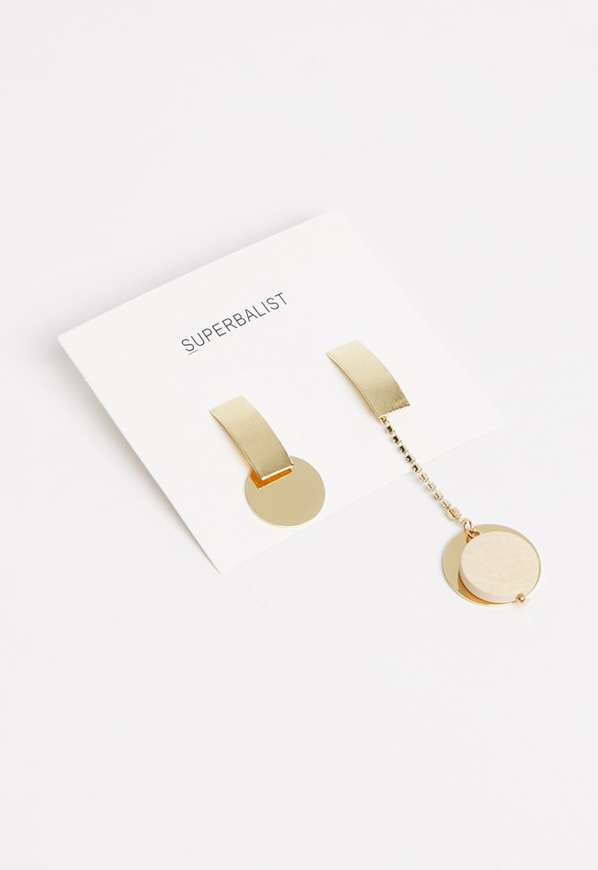Superbalist - Stace mis matched earrings - gold